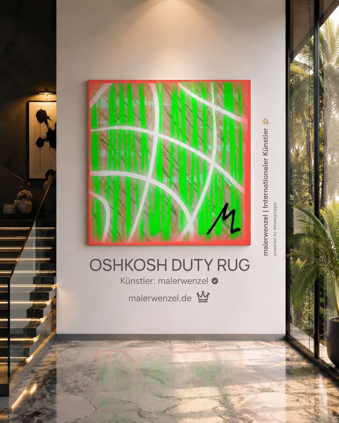 OSHKOSH DUTY RUG – Werk 26 schafft starken Ausdruck an weißer Galeriewand | #malerwenzel